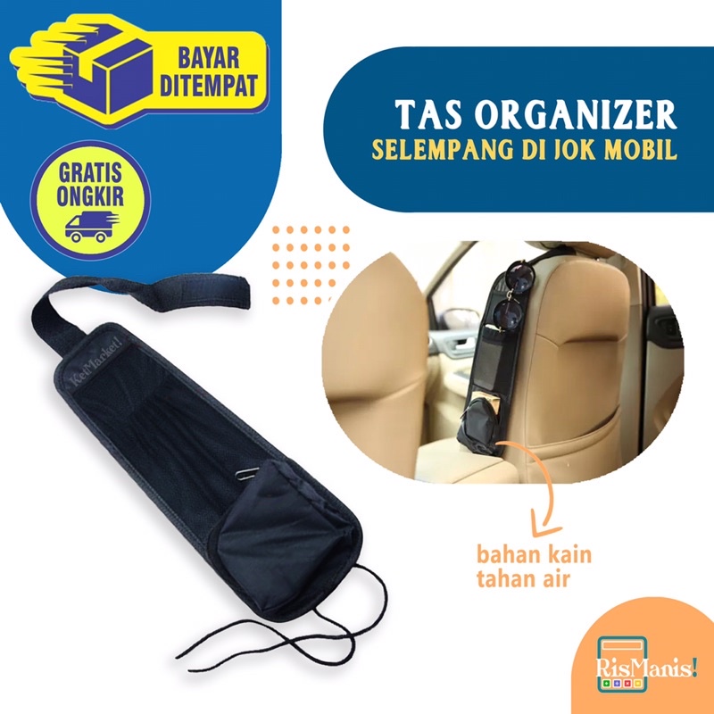 CAR-SEAT SIDE POCKET - Tas Kantong Organizer Sisi Jok Kursi Aksesoris Interior Mobil Rapi Serbaguna