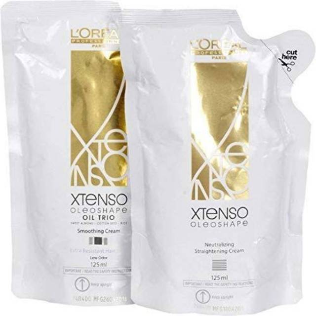 Sepasang Pelurus rambut xtenso loreal smoothing rambut 125ml