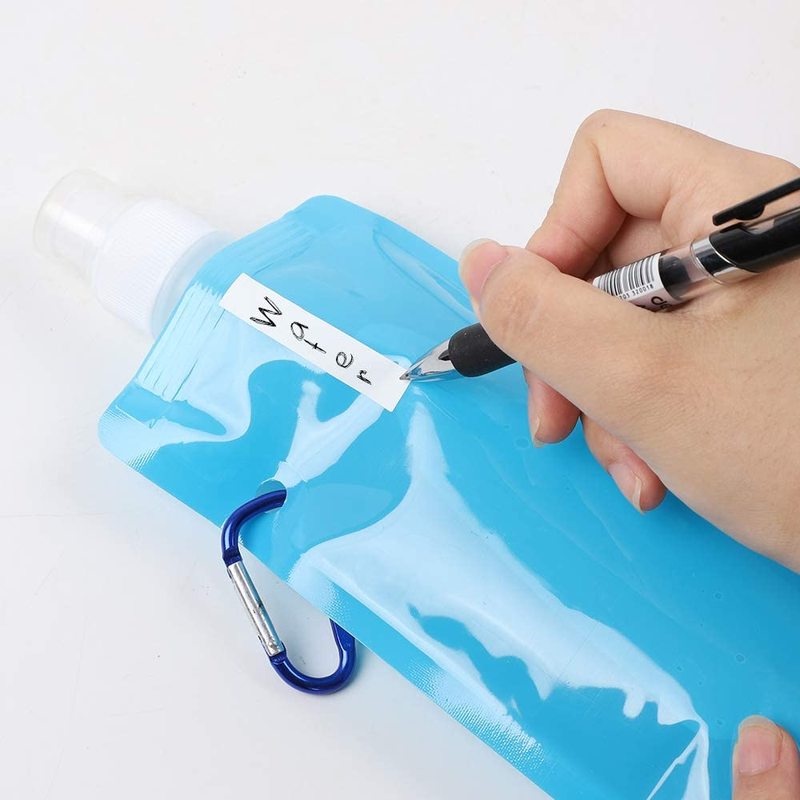 Botol Minum Lipat Portable 480ml Ultra Ringan Ramah Lingkungan Dengan Carabiner Untuk Travel / Outdoor