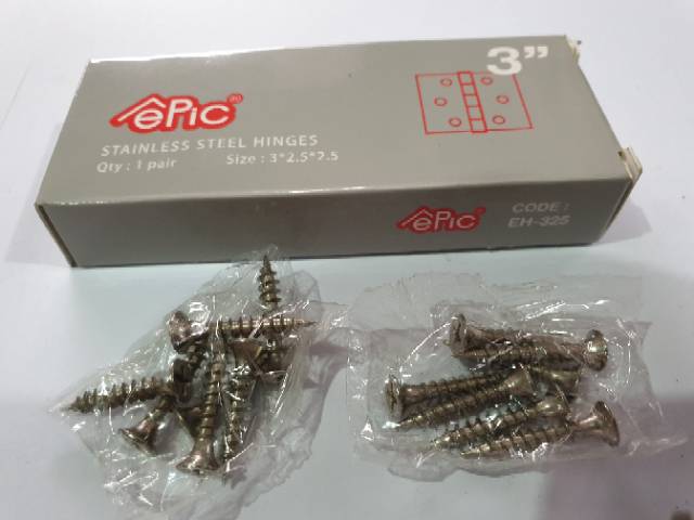 Engsel jendela 3in epic stainless asli