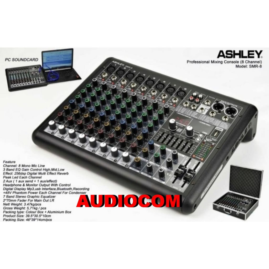 Mixer Audio Ashley SMR8 SMR 8 ORIGINAL FREE HARDCASE