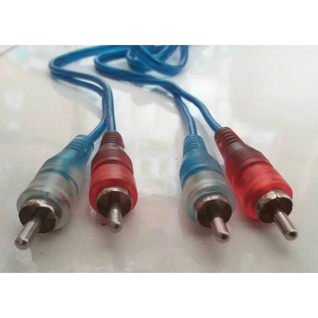 Kabel Jek Jack Audio Speaker ke Audio Speaker 2x2 / Jek 2 x 2 / 2 RCA ke 2 RCA Berbagai Panjang