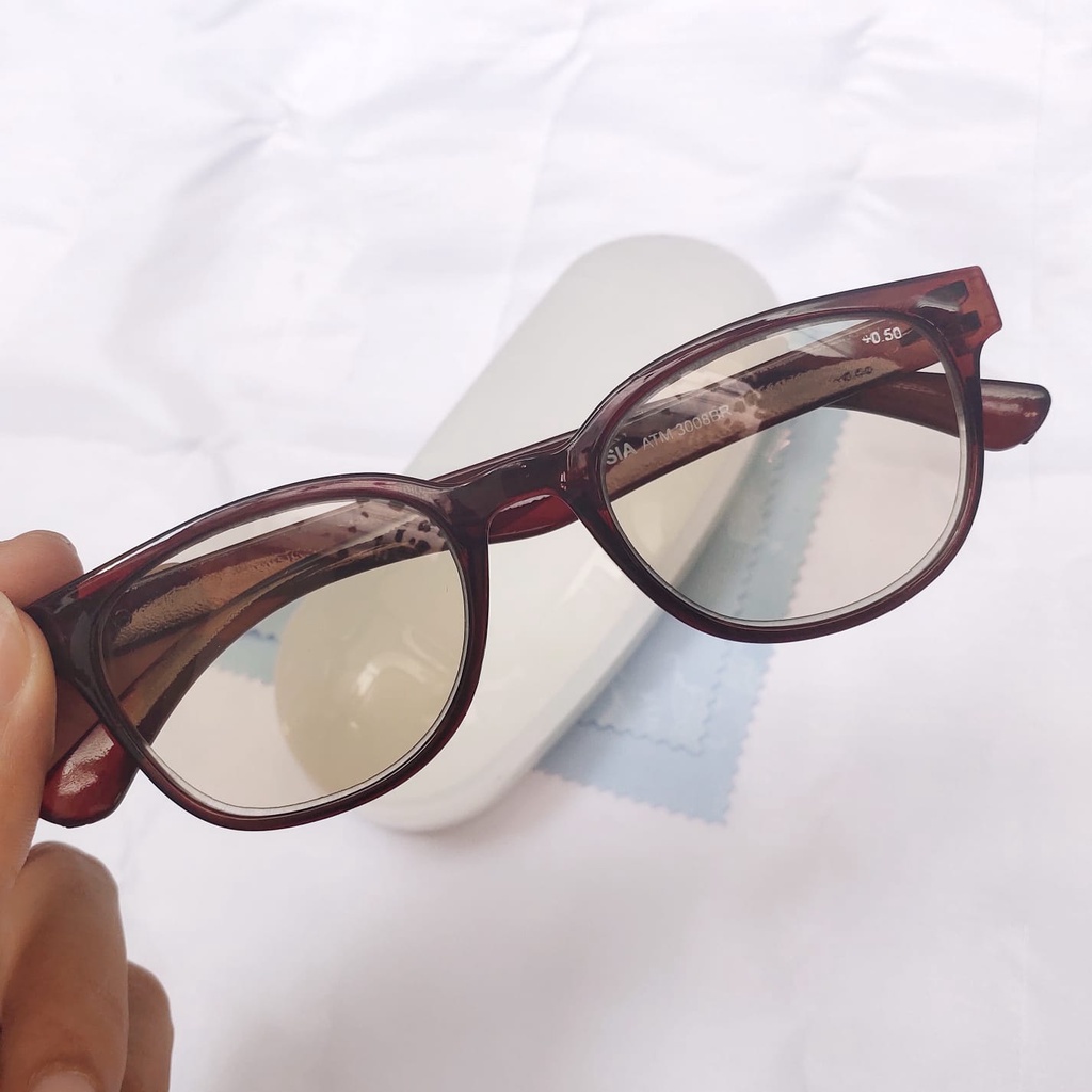 Diskon Kacamata Plus(+) Baca 0.50-4.00 Free Box Dan Lap Pembersih Unisex Sunglasses Pria Wanita