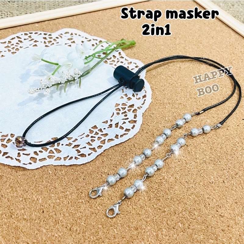 strap masker tali kalung masker konektor connector masker strap mask 2 in 1 hijab jilbab permata