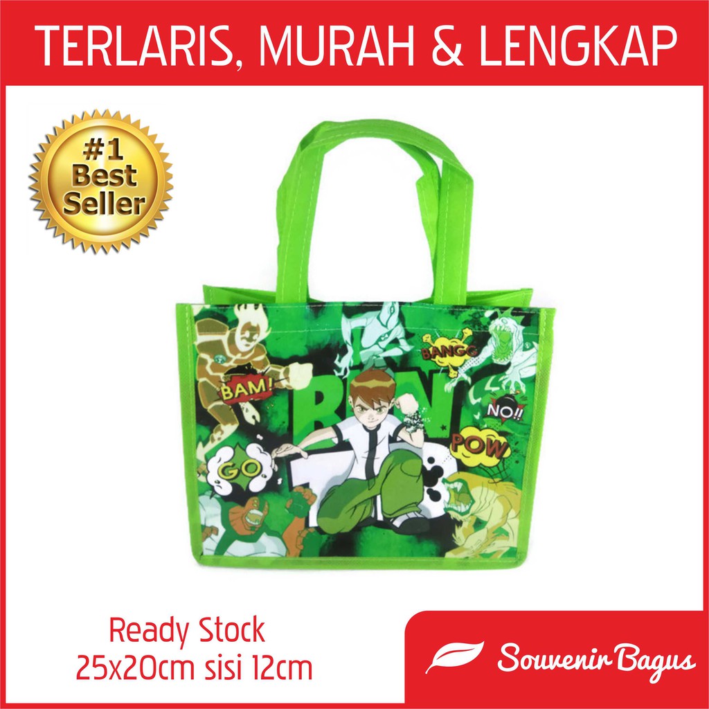 TERLARIS Tas Ultah Ben 10 Tas Souvenir Ulang Tahun Benten BEN10 Murah Goodie Bag Ben10 PROMO