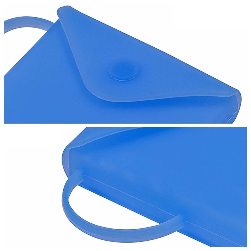 [1pc Random color ][Silicone Face Mask Storage Box Organizer ][ Portable Disposable Face Masks Container ][ Portable Students Reusable Facemask Box ][Mouth Cover Carrying Case Pouch Dustproof Bags]
