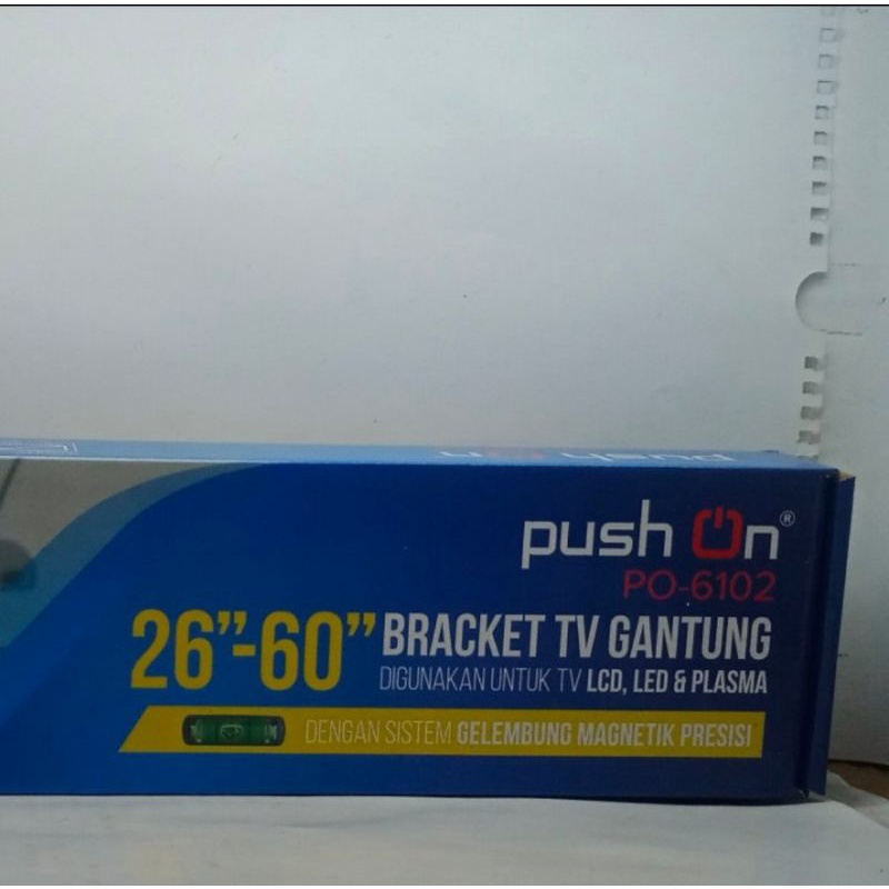 Bracket tv led lcd plasma push on po6102 26" -60"