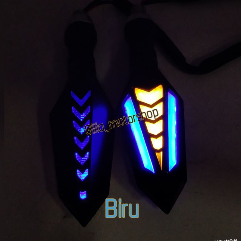 Lampu Sen Running LED Panah Rizoma Racing Led  2 sisi Depan Belakang Nyala Running Universal Cb CBR Vixion Tiger xabre crf Scorpio dll