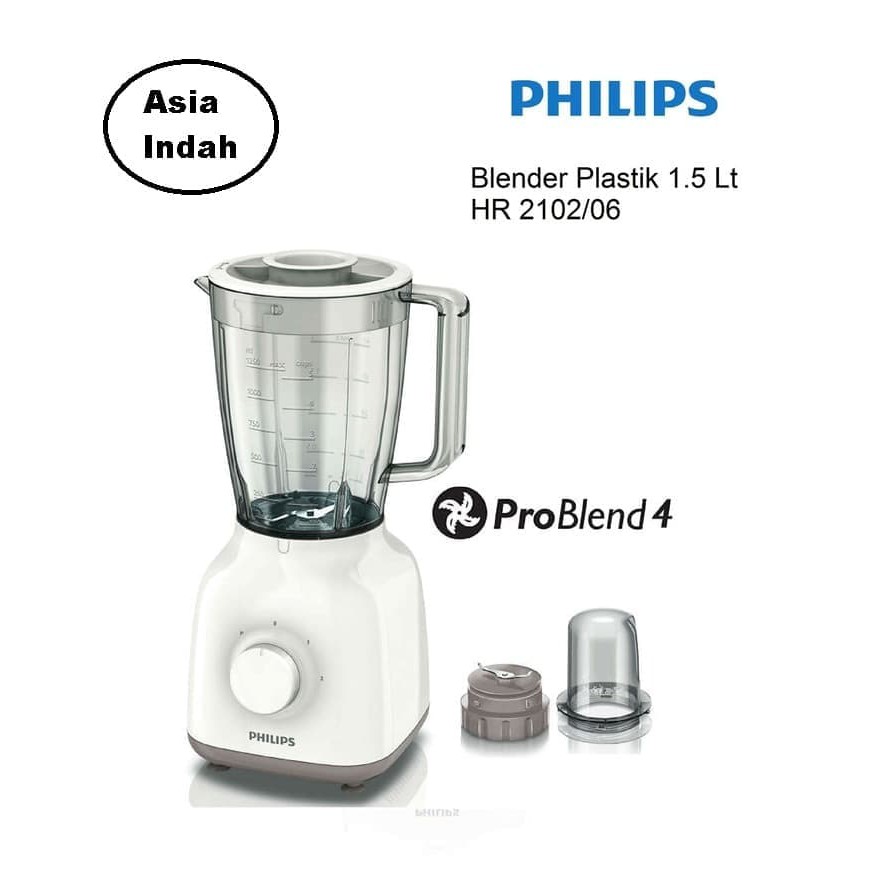Philips Blender HR2102 HR 2102 Plastik 1.5L / Philips Blender