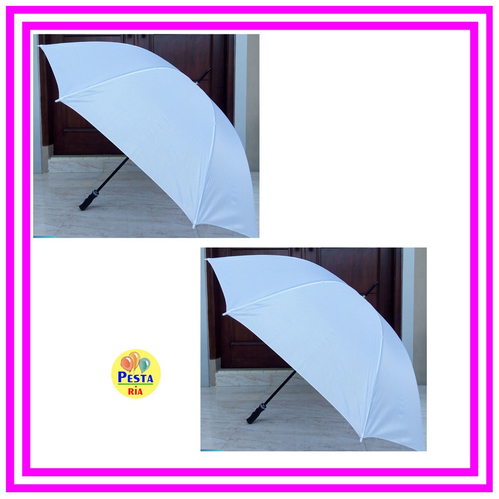 Murah (1Pcs) Payung Putih Polos JUMBO, Payung Jumbo polos, Payung polos, payung fashion