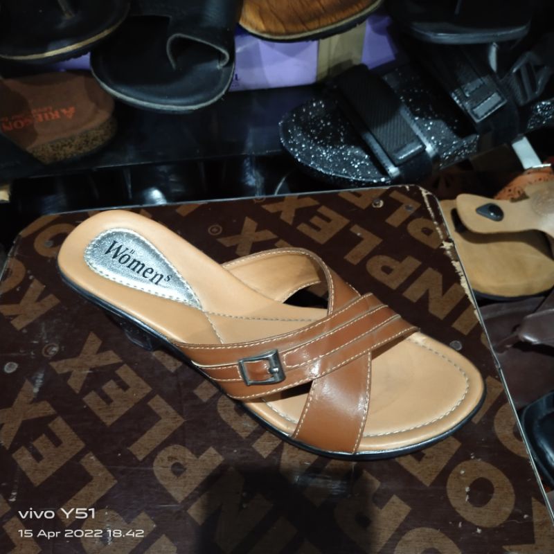 SANDAL SELOP HEELS WANITA