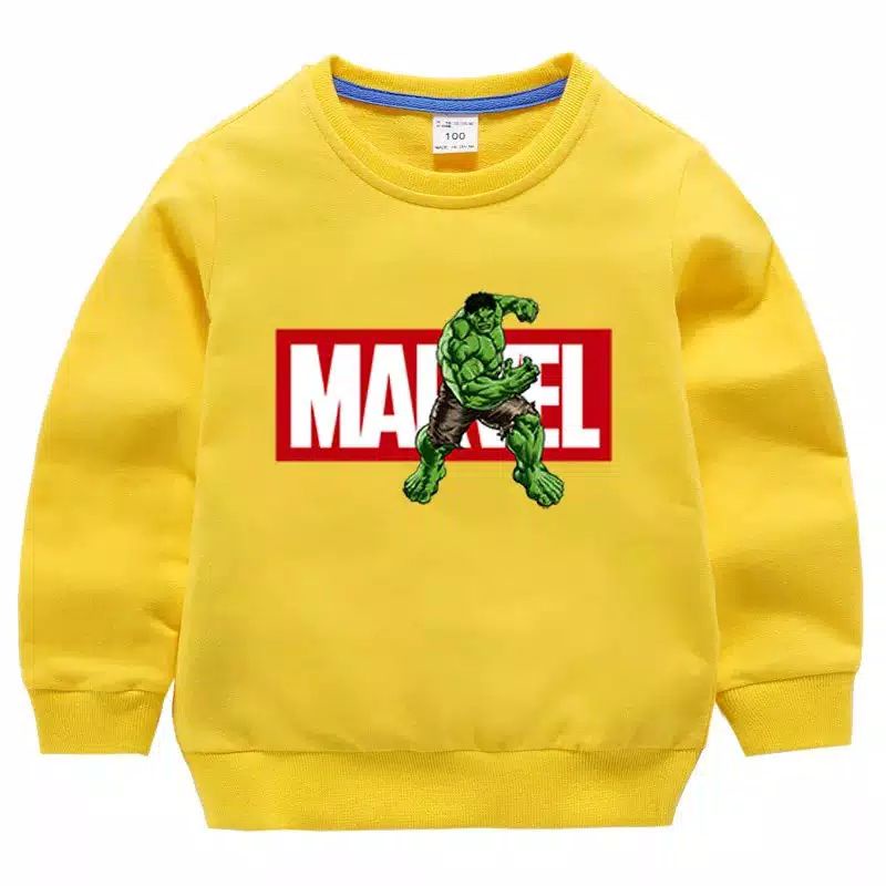 [BC] Sweater Hoodie Anak MARVEL HULK Fleece Anak Laki Laki/Switer Anak Cowo Kekinian