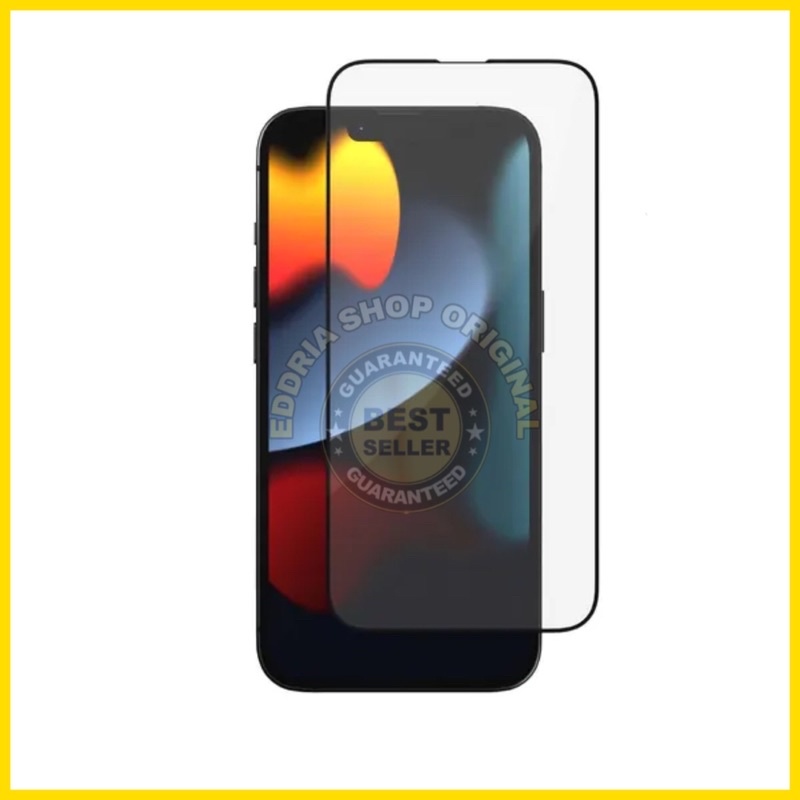 TEMPERED / TEMPEL GLAS ANTI GORES IP 13 PRO MAX  FULLSET BLACK