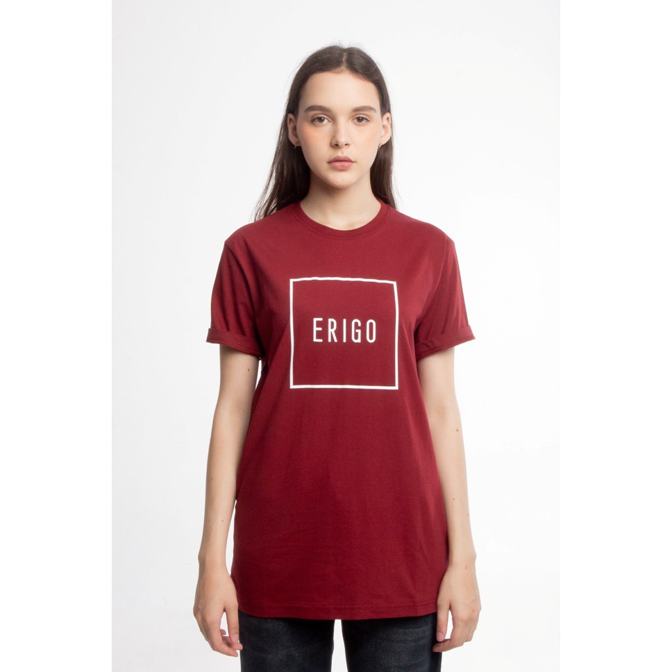 

Erigo T-shirt Box White Maroon