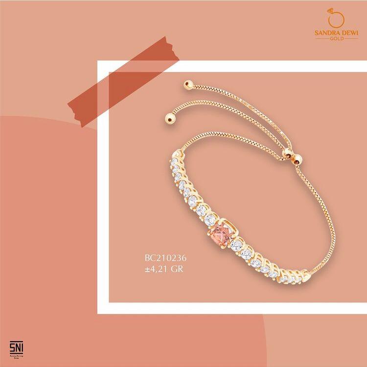 Gelang Serut Sandra Dewi Gold Morganite BC210236