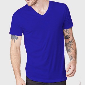 Kaos pria trendy tangan pendek Vneck SIZE M