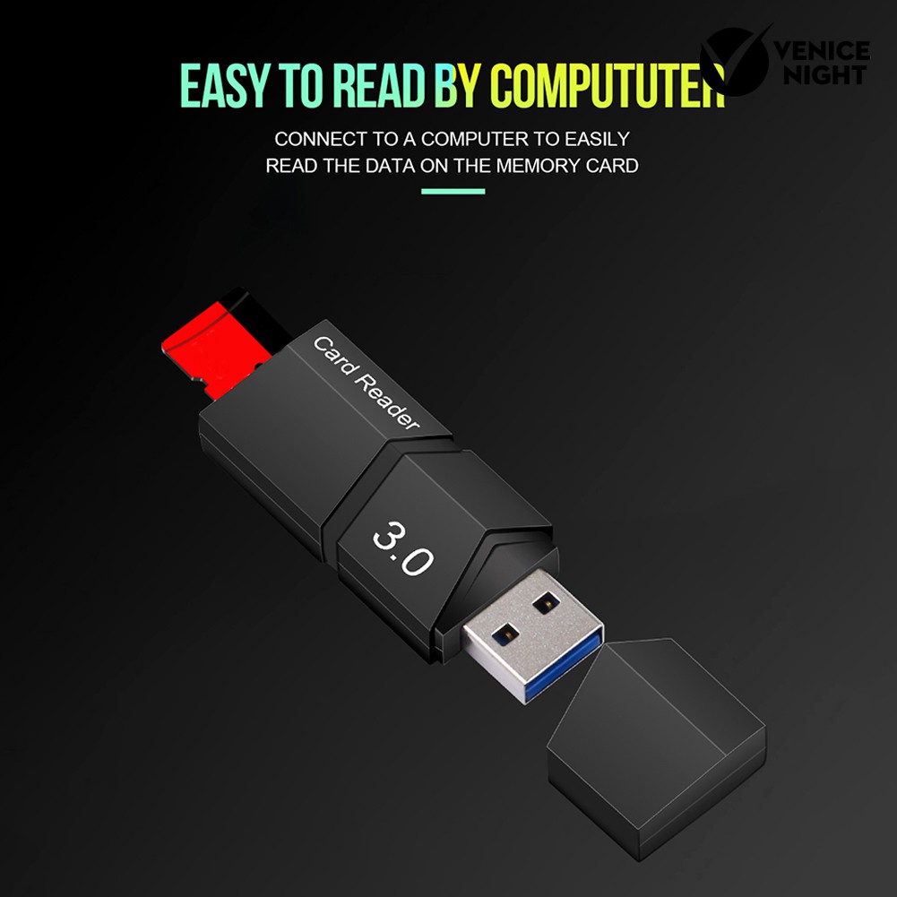 (Veni) Card Reader Micro Sd / Tf Card Usb 3.0 Kecepatan Tinggi Untuk Pc Laptop