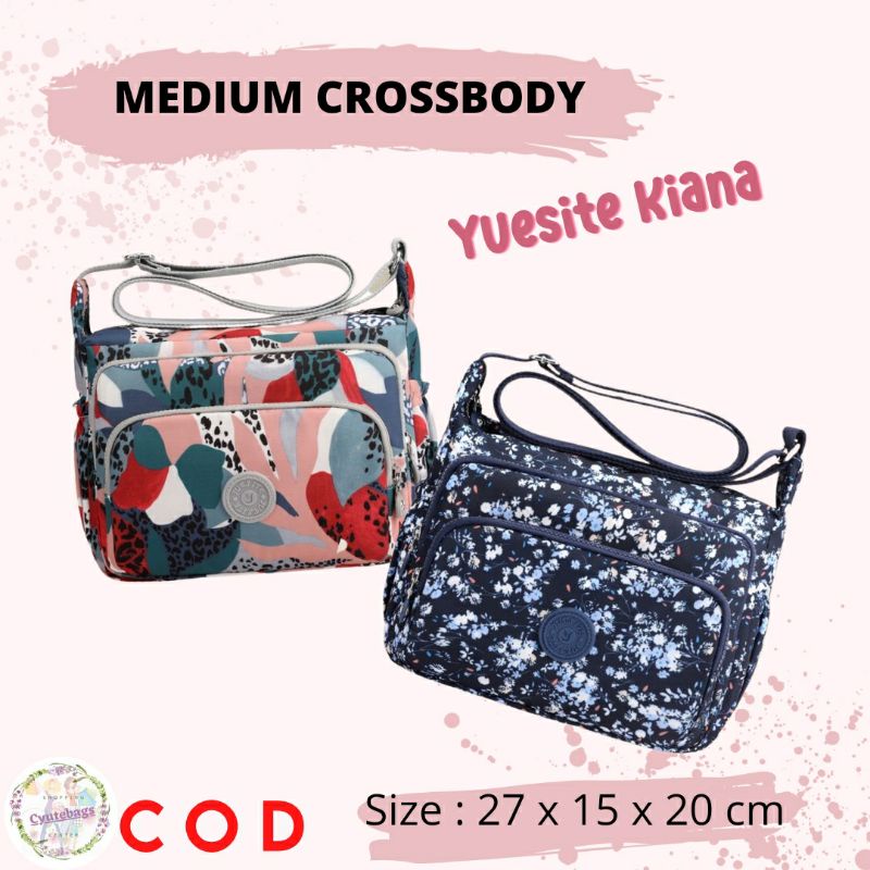 Tas wanita selempang medium yuesite kiana original cross body import cyutebags