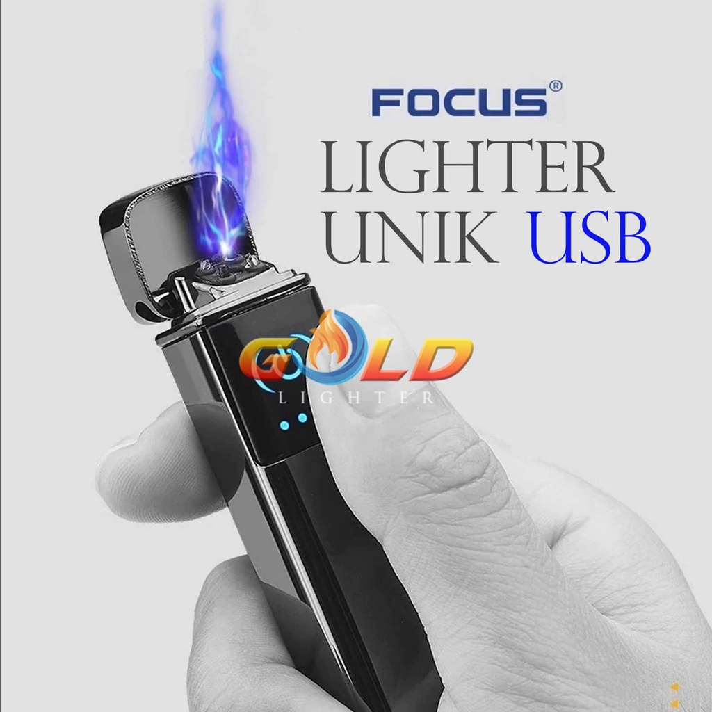 KOREK API PLASMA ELEKTRIK USB DOUBLE ARC LIGHTER UNIK