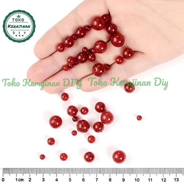 Bahan Gelang Batu Alam Agate Merah 6mm 8mm 10mm Untuk Craft Dan DIY