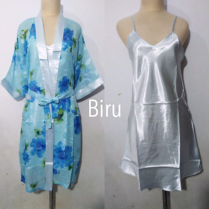 Baju Tidur Wanita baju tidur kimono dewasa wanita satin cantik seksi Murah