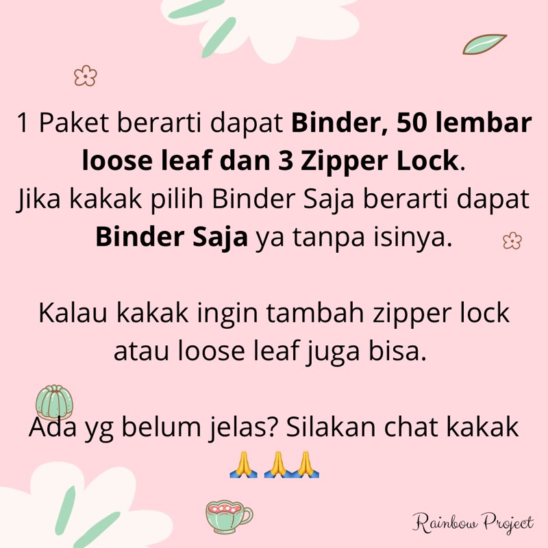 Binder A6 Ring 6 Buku Agenda Catatan Keuangan Harian Tabungan Target Bulanan Loose Leaf Pembatas Binder Daily Planner Tempat Penyimpanan File Folder Akuntansi Binder Kulih Ziplock Card-8
