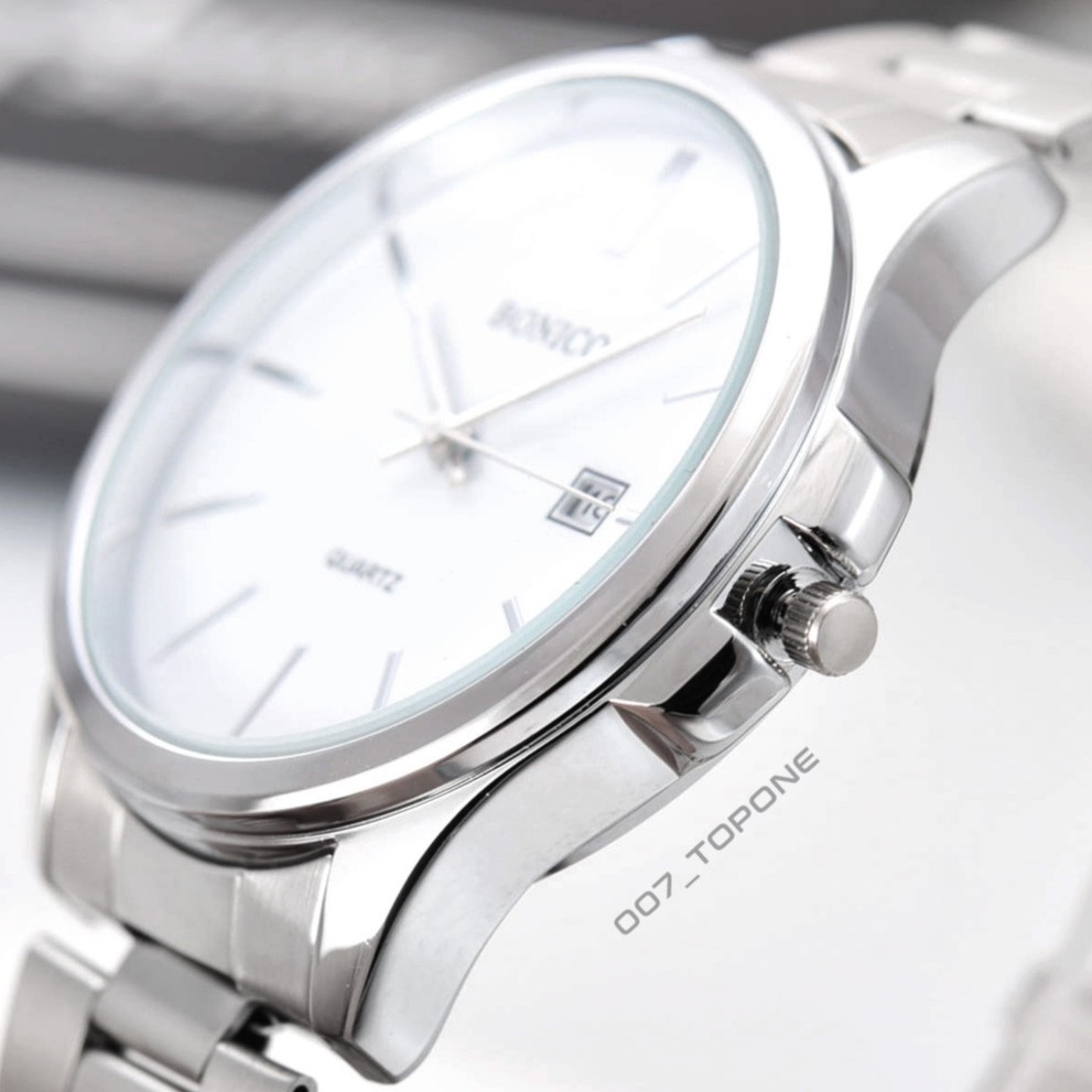 Bonico Jam Tangan Couple Pria Dan Wanita (Sepasang) BNC-5896GL-SB Stainless Steel Case-4