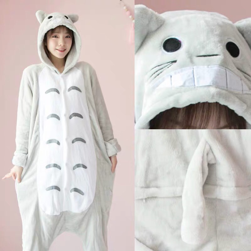 BAJU ONESIE TOTORO CAT KUCING PIYAMA KOSTUM PESTA