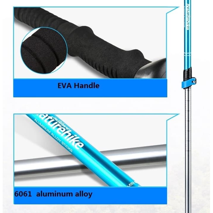DSA        Naturehike 6061 Aluminum Alloy Trekking Pole 135cm .