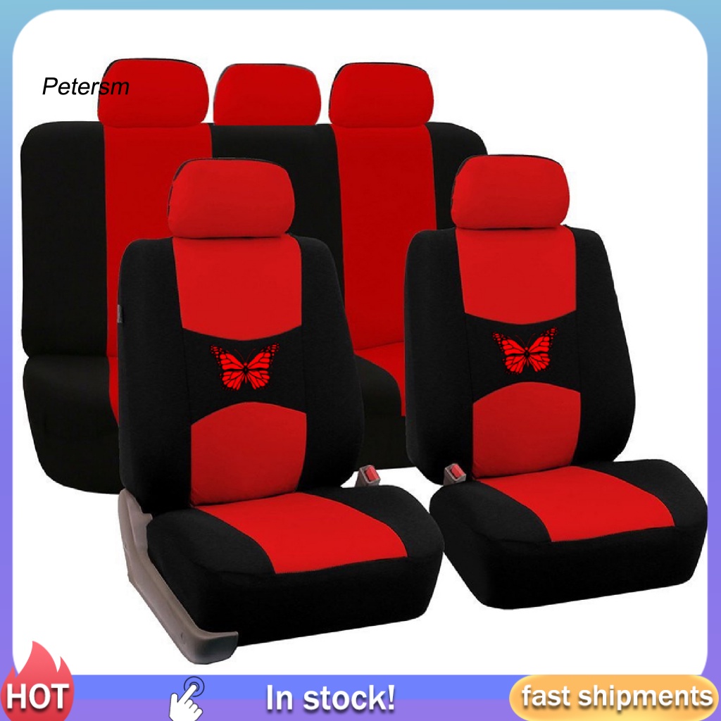 1 Set Sarung Bantal Kursi Mobil Bahan PP Elastis Anti Debu Dapat Dicuci