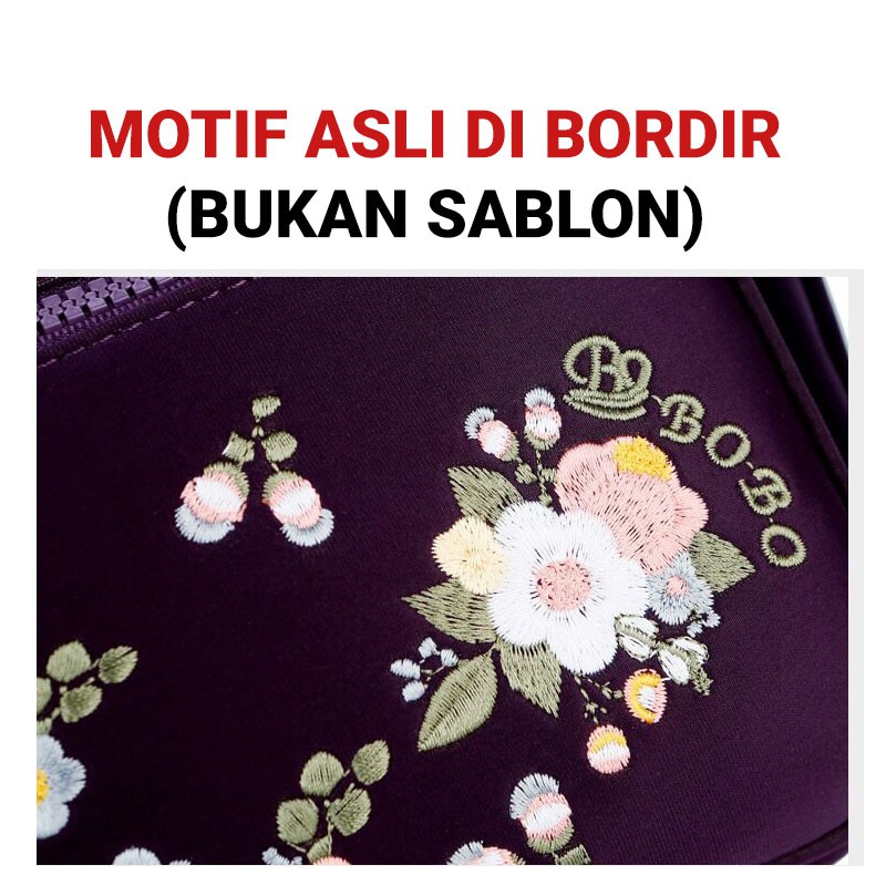 Hot Sale 10.10 Tas Wanita Tas Selempang Fashion Wanita Korean Bordir Bunga Flowers