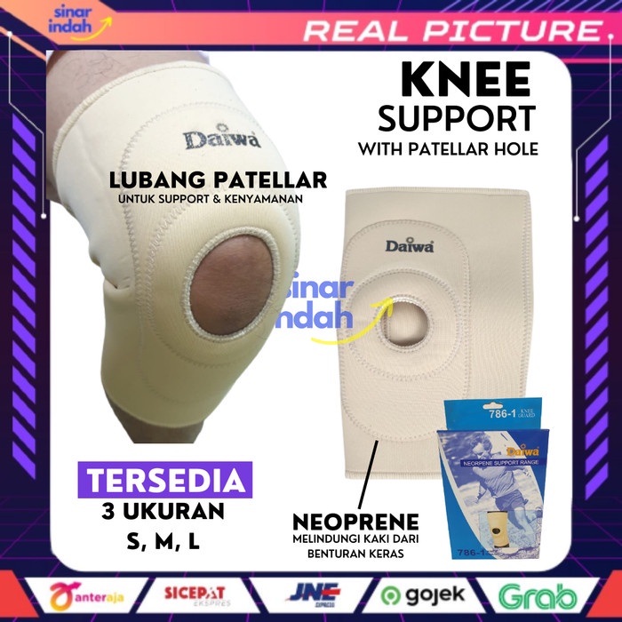 Alat Terapi Deker Lutut PREMIUM Knee Support Brace Pelindung Lari