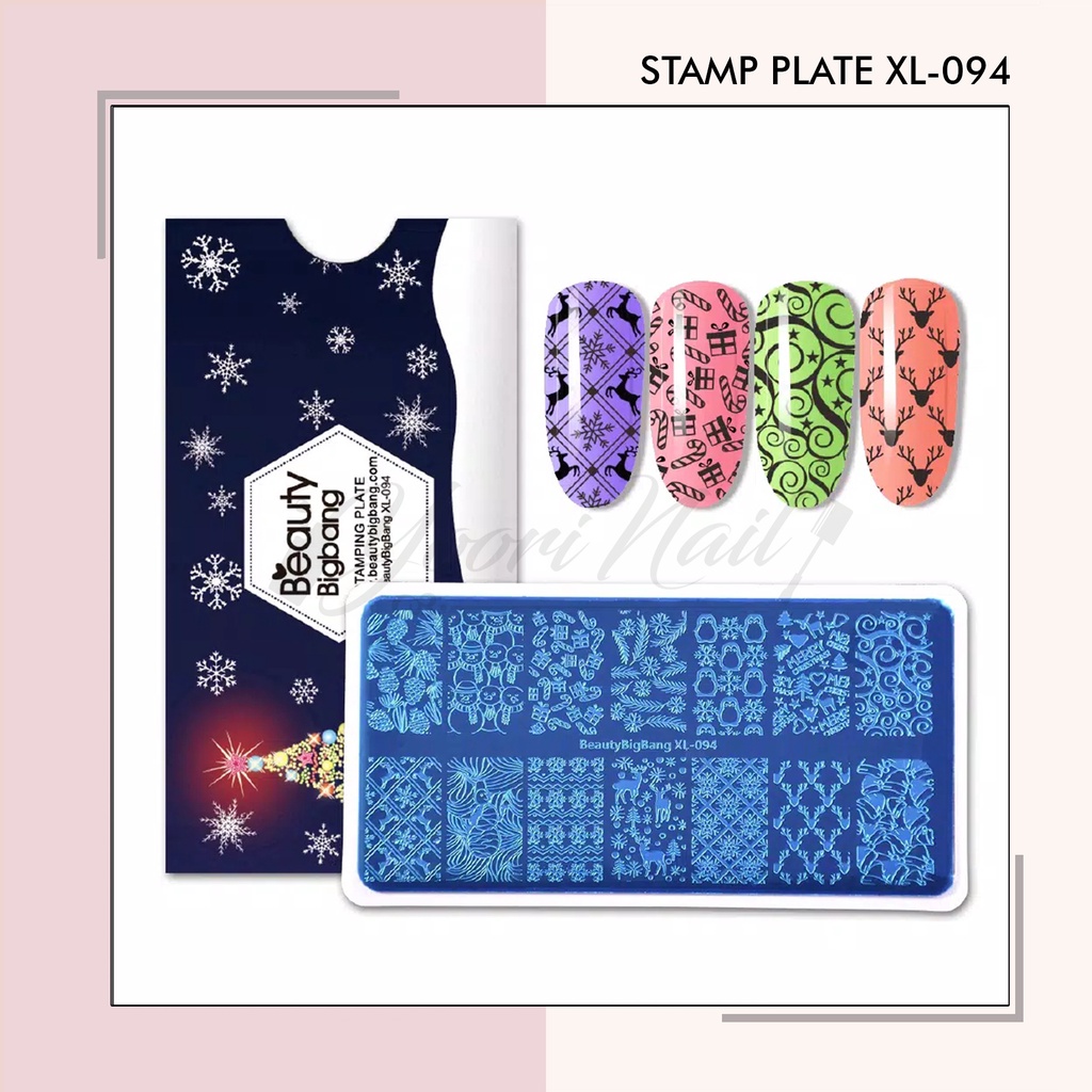 Stamp plate XL-094 stamping plate nail art cetakan stempel kuku hiasan nails