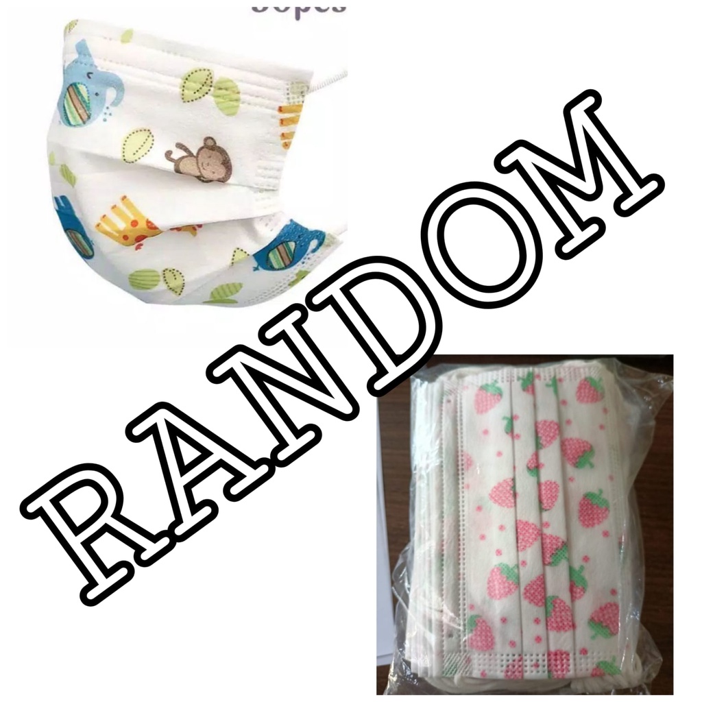 Trijaya .  masker anak earloop masker 3play random / masker anak anak karakter