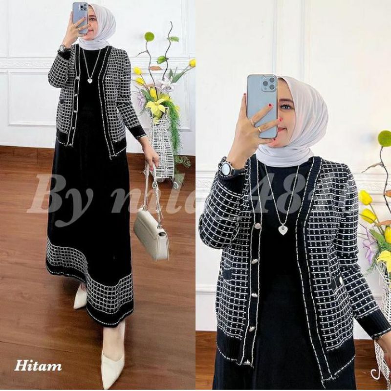 NEW READY ONE SET RAJUT IMPORT WANITA/ONE SET RAJUT 3IN1 WANITA MURAH/SETELAN ROK RAJUT.