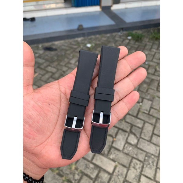 Strap Tali Jam Tangan Karet Model Keren Tanpa jahitan Size 20mm