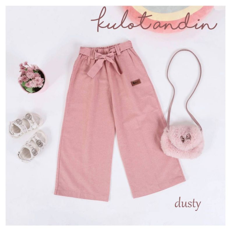 Celana Kulot Panjang Anak Perempuan Murah Meriah Motif Polos Usia 3-8 Tahun - Kulot Andin