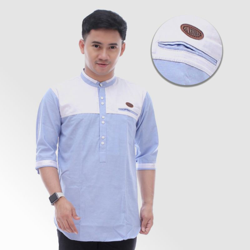 Baju Koko Fashion Pria Blue PDW001/PP - Koperasi Batik