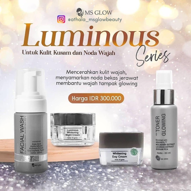 (FREE GIFT) MS GLOW / WHITENING / LUMINOUS / ACNE /ULTIMATE