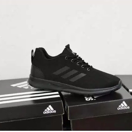 SEPATU MURAH SNEAKER PRIA | SEPATU SPORT | SEPATU ADIDAS CLOUDFOAM full black