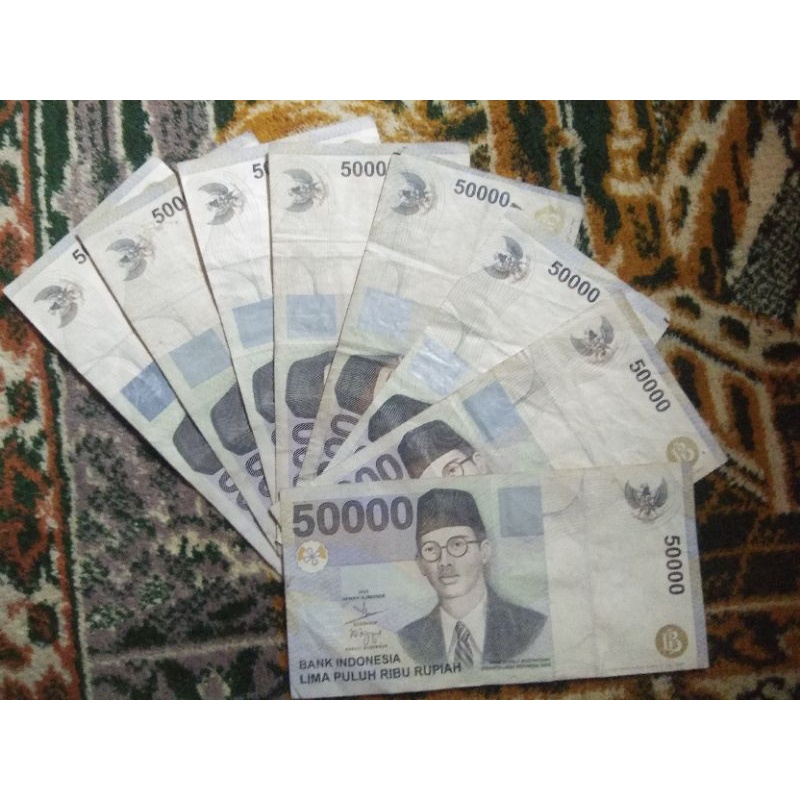 Uang Kuno Asli 50.000 wr Supratman 1999