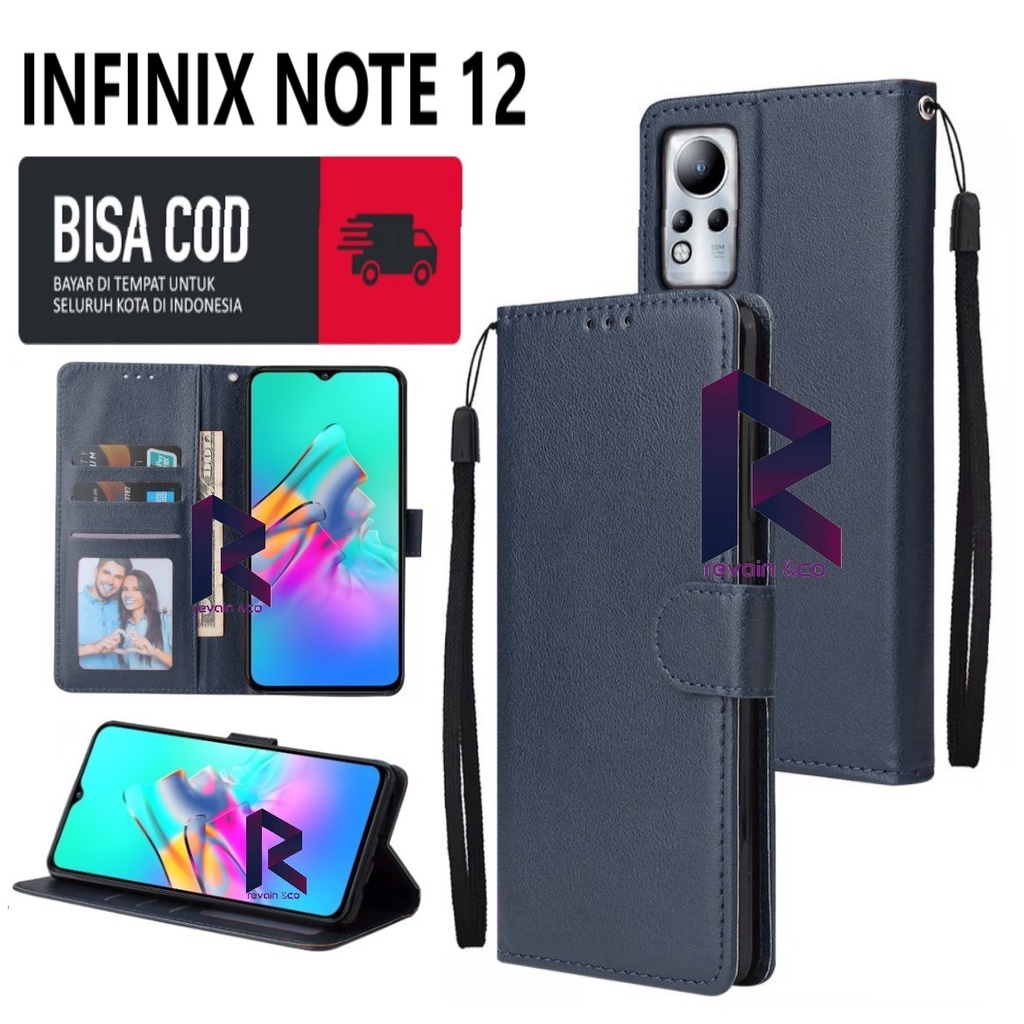 INFINIX NOTE 12 CASE FLIP WALLET LEATHER KULIT PREMIUM SARUNG BUKA TUTUP FLIP CASE INFINIX NOTE 12