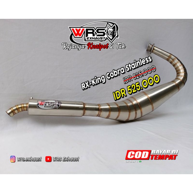 knalpot rx king cobra stainles original wrs