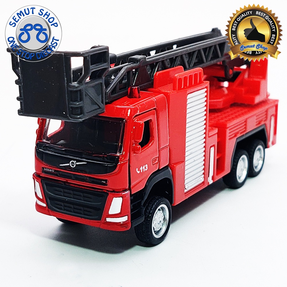 Apolo MSZ Volvo FM Indonesian Aerial Ladder Fire Truck Miniatur Diecast Truk Damkar Indonesia