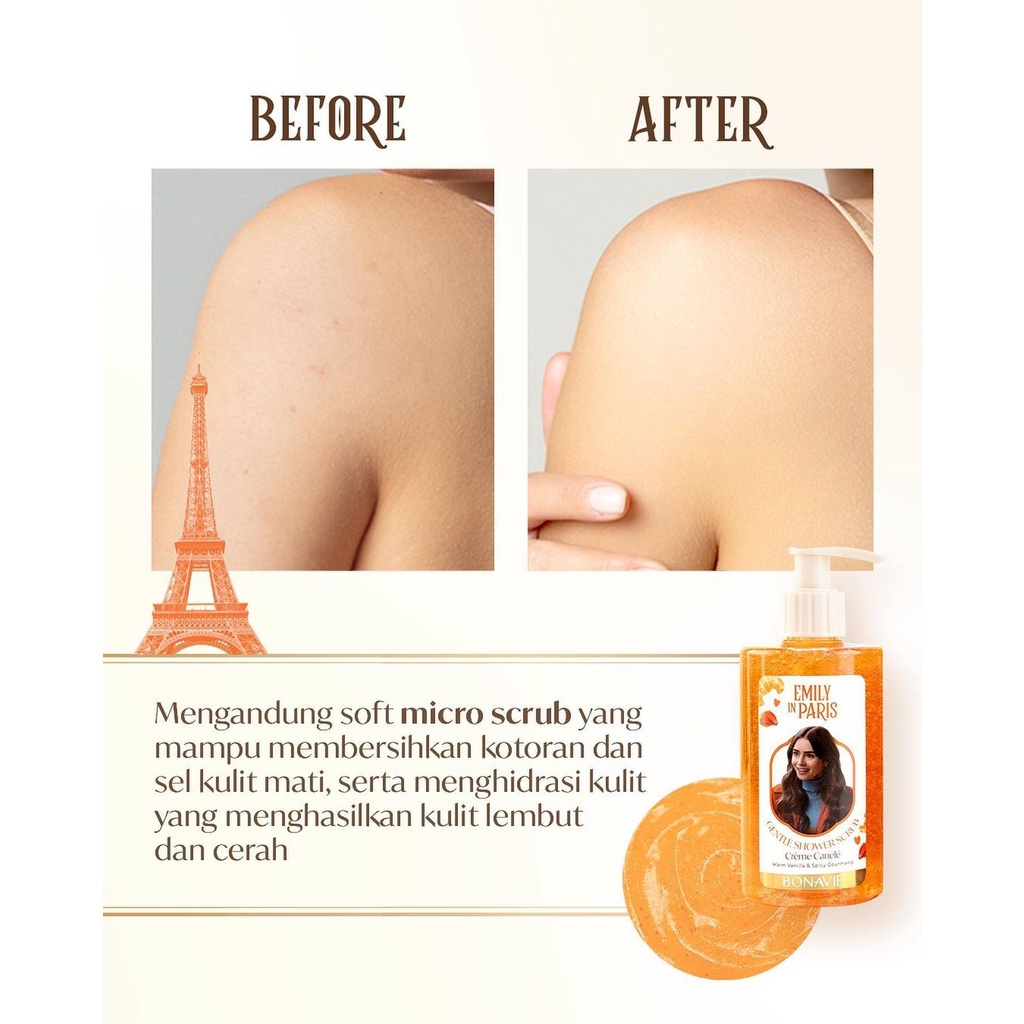 BONAVIE x Emily In Paris Gentle Shower Scrub Creme Canele