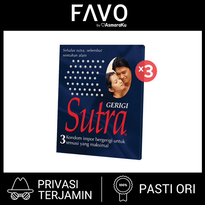 Kondom Sutra Gerigi - 3 pcs (3 Box) - Kondom Bergerigi Sutra