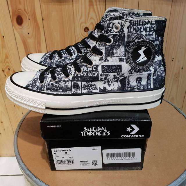 CONVERSE 70S HI X SUICIDAL TENDENCIES BLACK WHITE