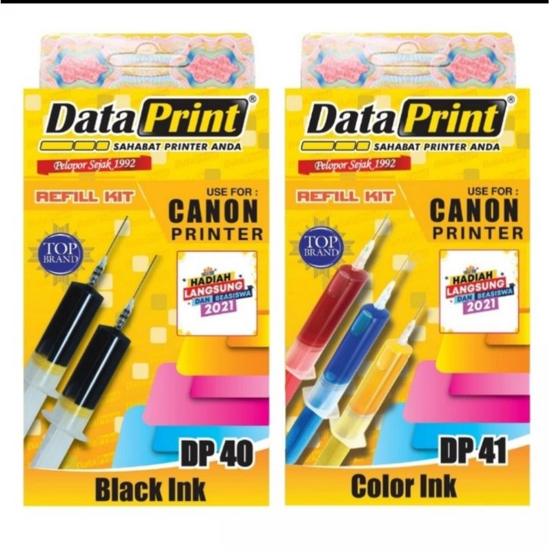 PAKET DATA PRINT Black & Color Tinta Refil / Isi Ulang Cartridge Canon 810 811 ; 745 746 ; 740 741