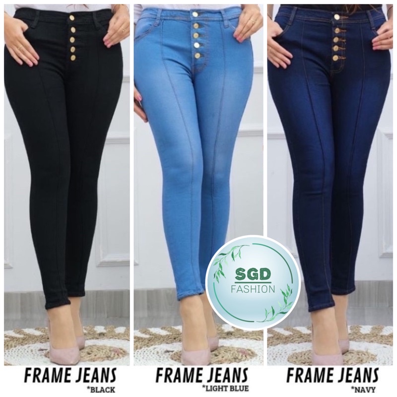 FRAME JEANS|FREYA JEANS|CELANA JEANS WANITA KANCING LIMA