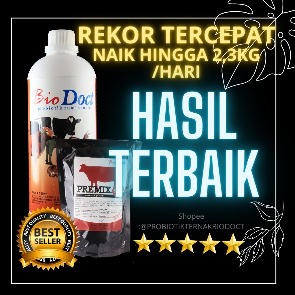 Vitamin Penggemuk Sapi, Probiotik Ternak Sapi, Probiotik Pakan Sapi, Premix 1 Dus